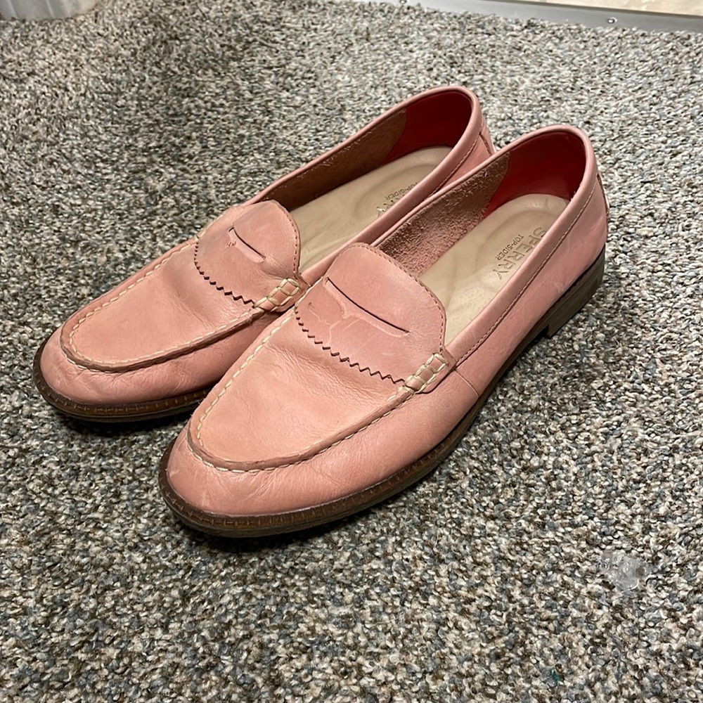 Pink Sperry Loafers